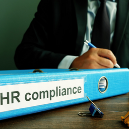 Image of a folder labelled HR Compliance